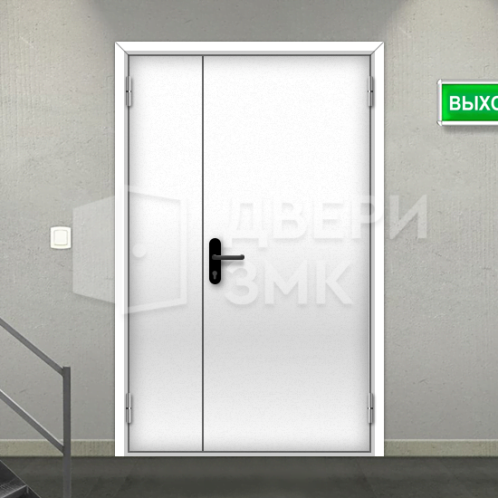 Полуторная глухая противопожарная дверь EI-60 дымогазонепроницаемая ДП-18626