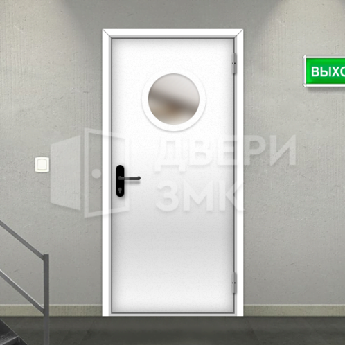 Однопольная остекленная противопожарная дверь 2 типа утепленная ДП-18545