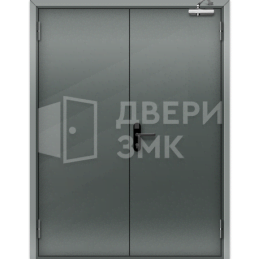 Двухстворчатая глухая противопожарная дверь 3 типа герметичная ДП-18925