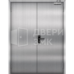 Двупольная глухая противопожарная дверь 3 типа из нержавейки ДП-18915