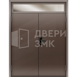 Двупольная глухая противопожарная дверь 2 типа с фрамугой ДП-18912