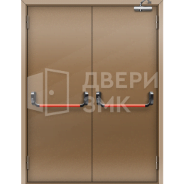 Двупольная глухая дверь противопожарная 2 типа с выпадающим порогом ДП-18913