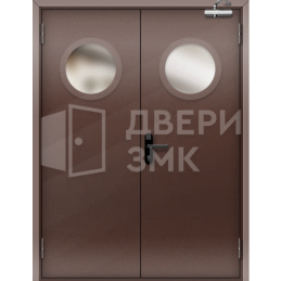 Внутренняя противопожарная дверь EI-30 двупольная остекленная ДП-19372
