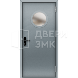 Противопожарная дверь 1-го типа на кровлю однопольная остекленная ДП-19344