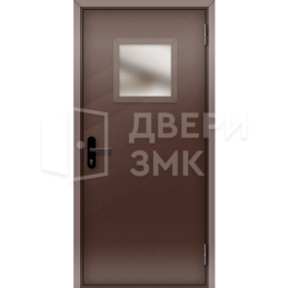 Противопожарная дверь EI-30 внутренняя остеклённая квадратным окном ДП-19368