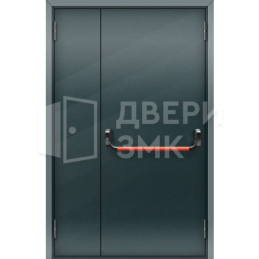 Полуторная глухая противопожарная дверь EI-45 шумоизоляционная ДП-18606