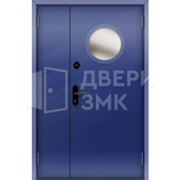 Полуторная остекленная противопожарная дверь EIS взломостойкая ДП-18757