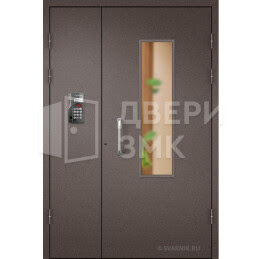 Техническая дверь со стеклом для подъезда ДВП-15298
