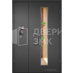 Подъездная входная дверь с окном ДВП-15291