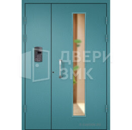 Порошковая подъездная дверь многоквартирного дома ДВП-15374