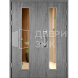 Двустворчатая дверь с МДФ эконом класса ДВП-15380