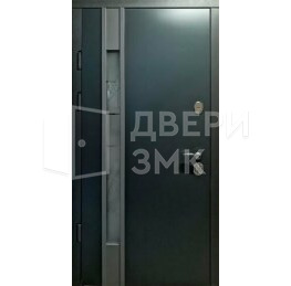 Металлическая однопольная дверь со стеклопакетом и шумоизоляцией ВД-12985