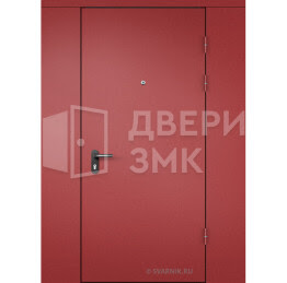 Дверь тамбурная глухая с перегородкой порошок — МДФ ТД-16254