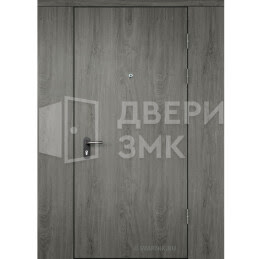 Дверь тамбурная глухая с перегородкой МДФ — порошок ТД-16262