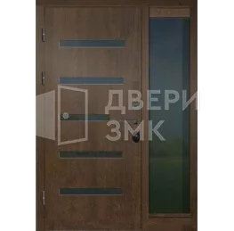 Дверь полуторка со стеклом элитная с отделкой МДФ недорого ВД-14008